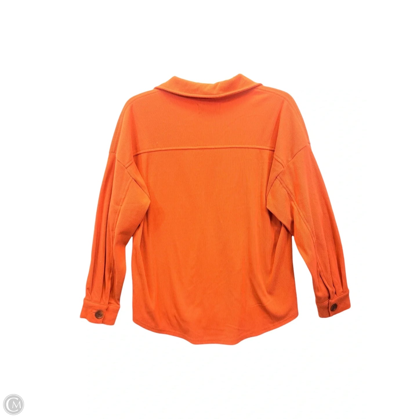 Jacket Shirt By Hippie Rose In Orange, Size: M