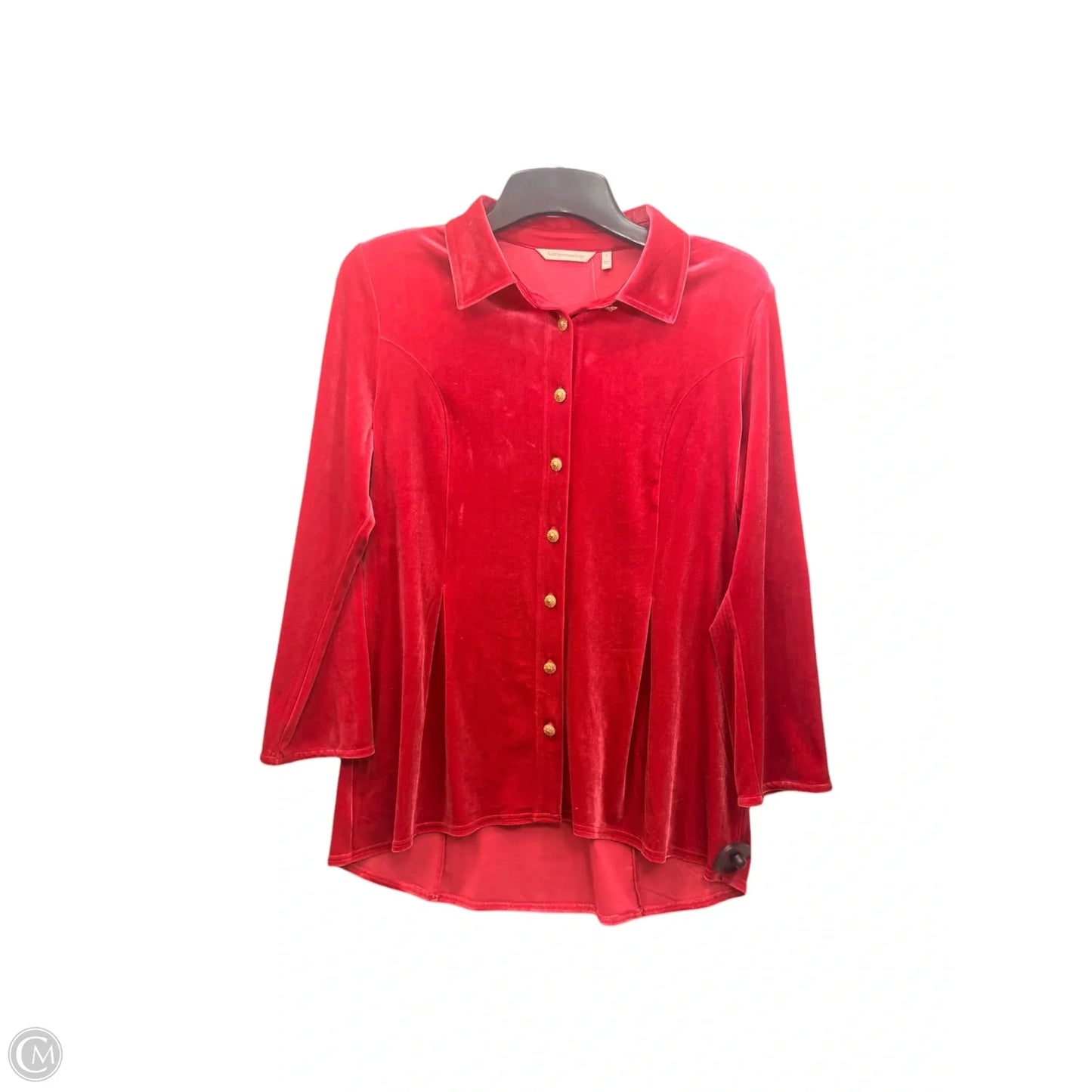 Top Long Sleeve By Soft Surroundings In Red, Size: L