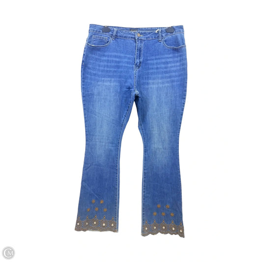 Jeans Flared By Coco And Carmen In Blue Denim, Size: Xl