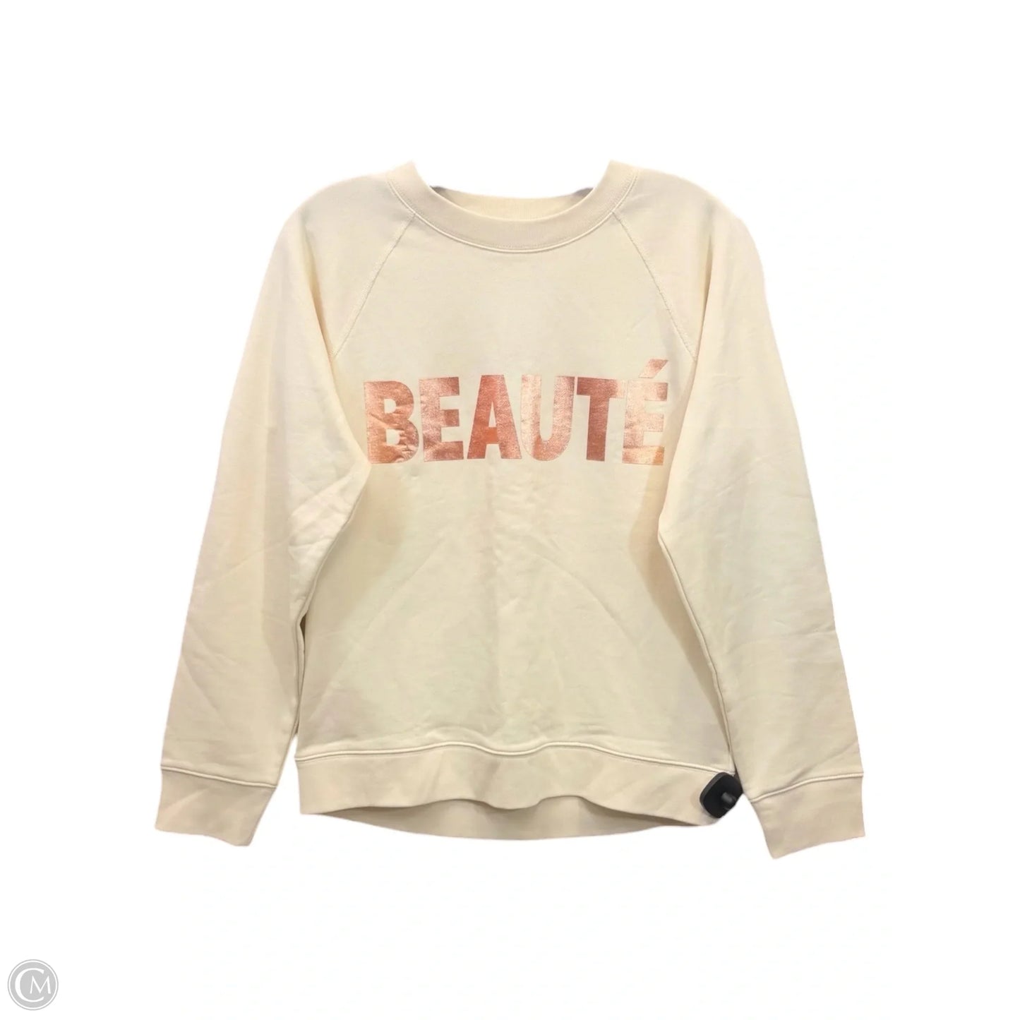 Sweatshirt Collar By J. Crew In Cream, Size: M