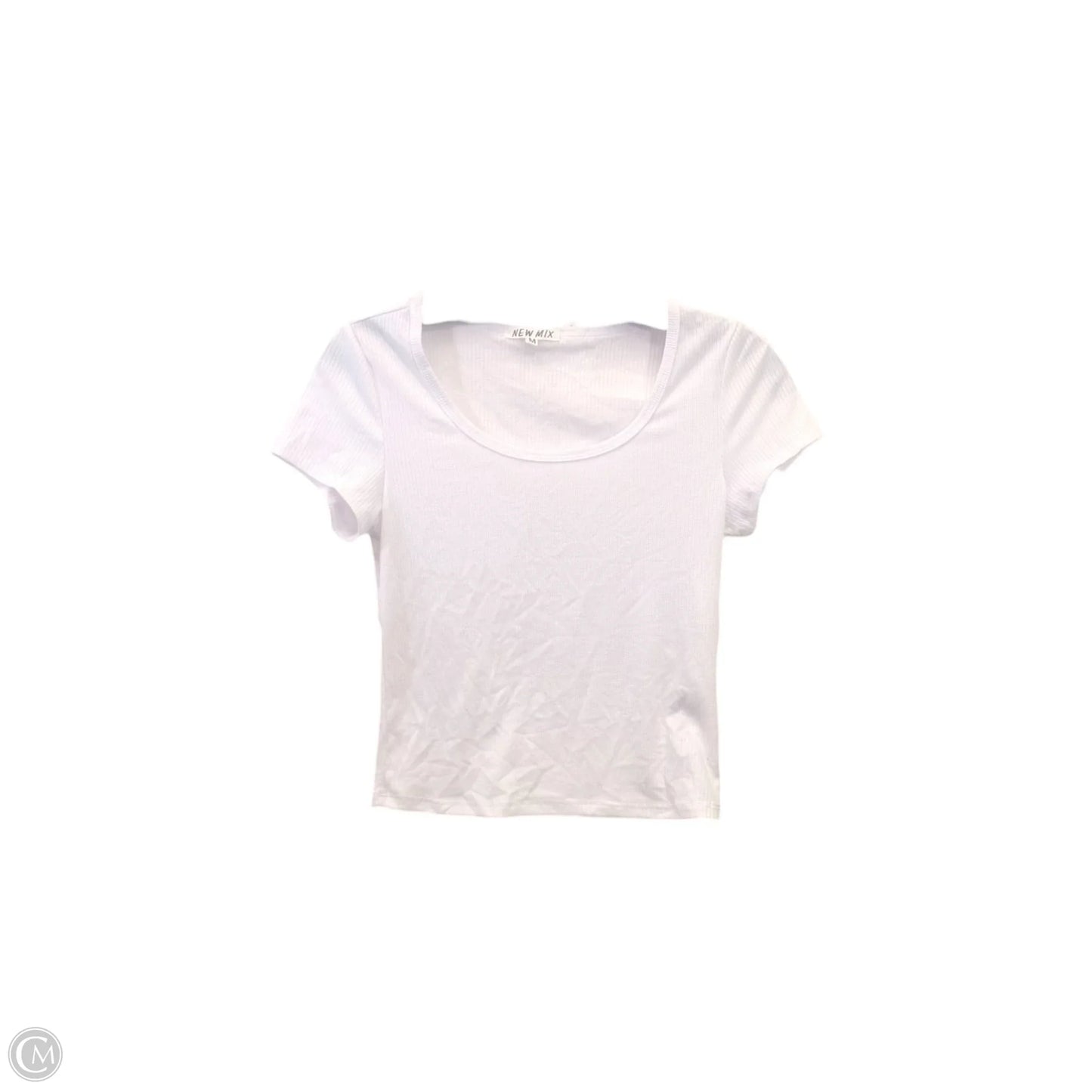 Top Short Sleeve Basic By New Mix In White, Size: M
