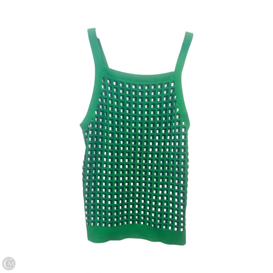 Top Sleeveless By Banana Republic In Black & Green, Size: M