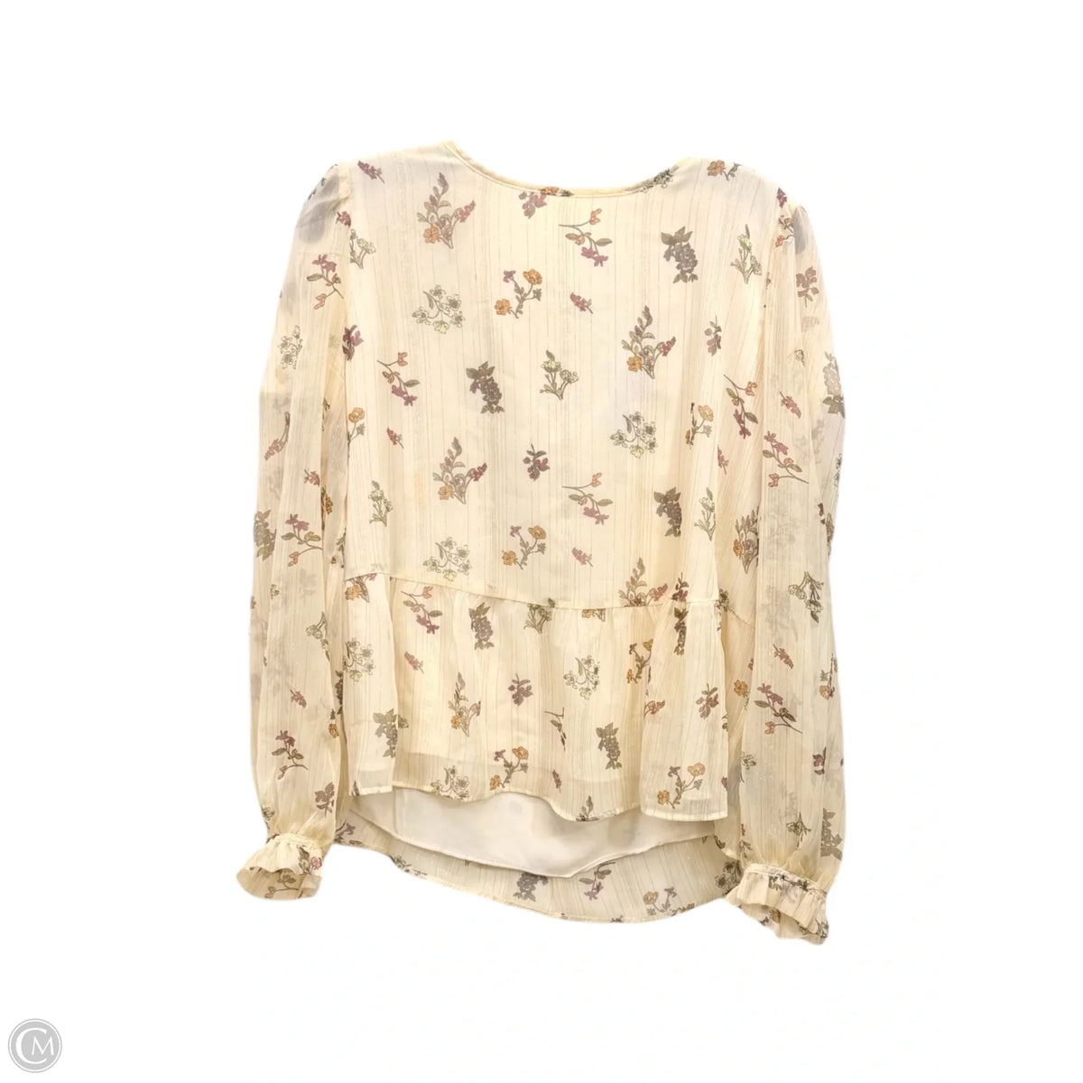 Top Long Sleeve By Loft In Tan, Size: M