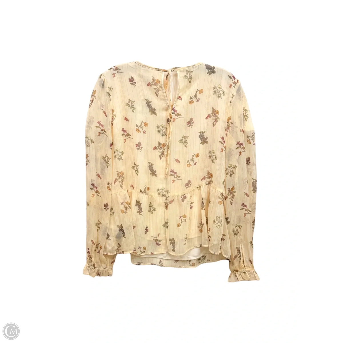 Top Long Sleeve By Loft In Tan, Size: M