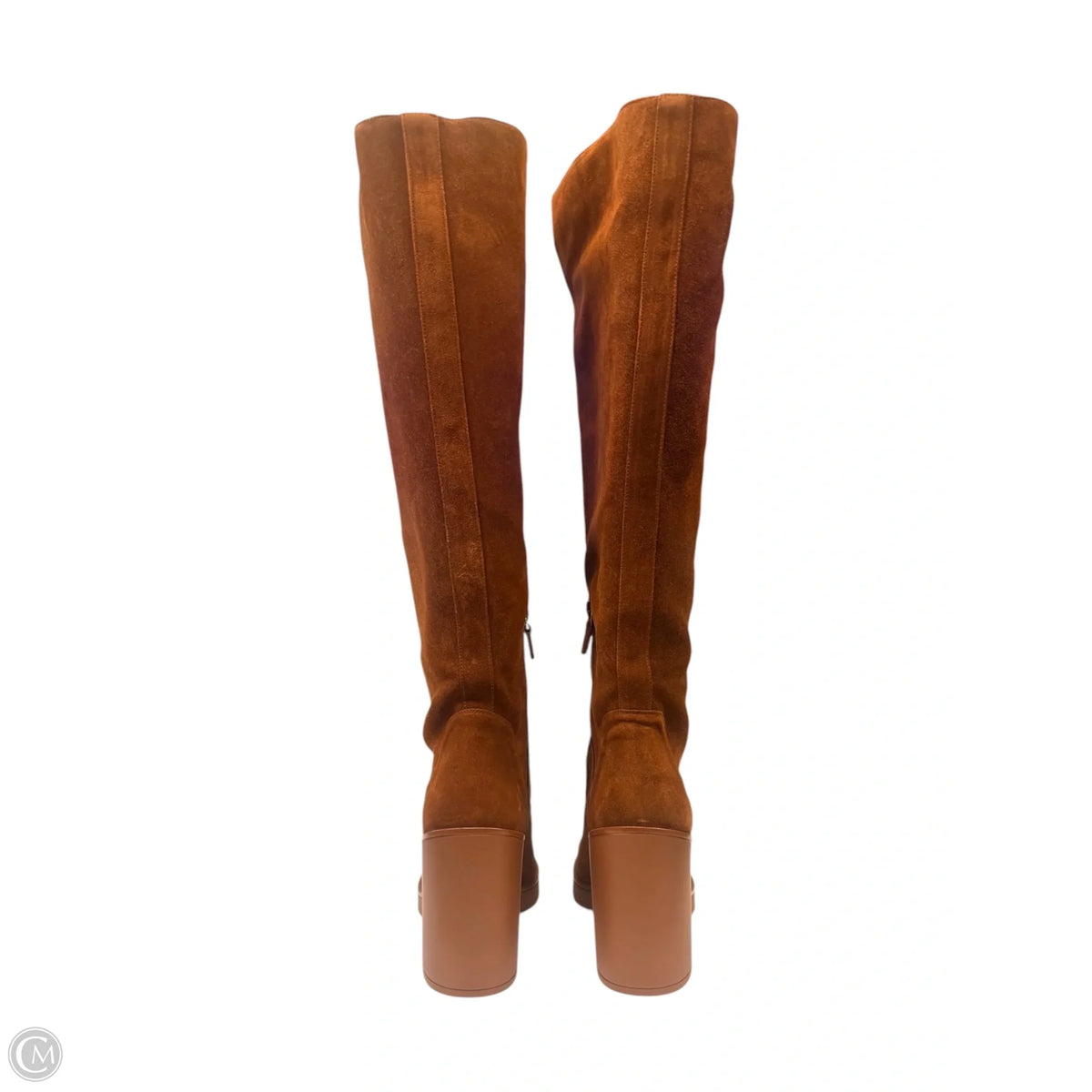 Boots Designer By Stuart Weitzman In Brown, Size: 11.5