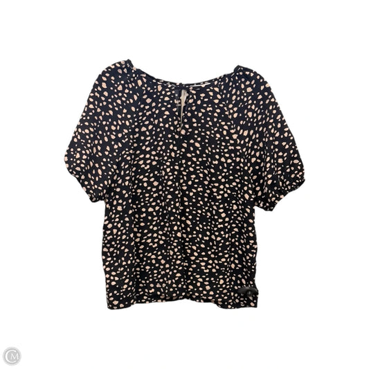 Top Short Sleeve By Nine Britton In Black & Tan, Size: Mp