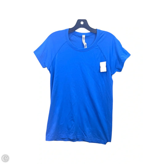 Athletic Top Short Sleeve By Lululemon In Blue, Size: 12