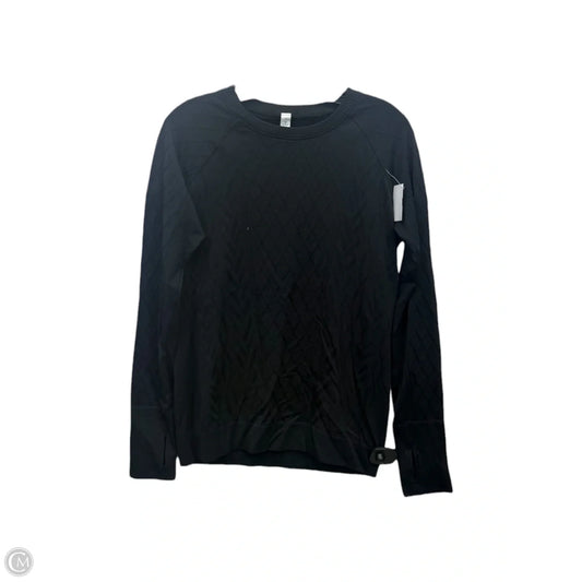 Athletic Top Long Sleeve Crewneck By Lululemon In Black, Size: 12