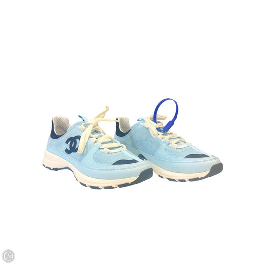 Shoes Luxury Designer By Chanel In Blue, Size: 8.5