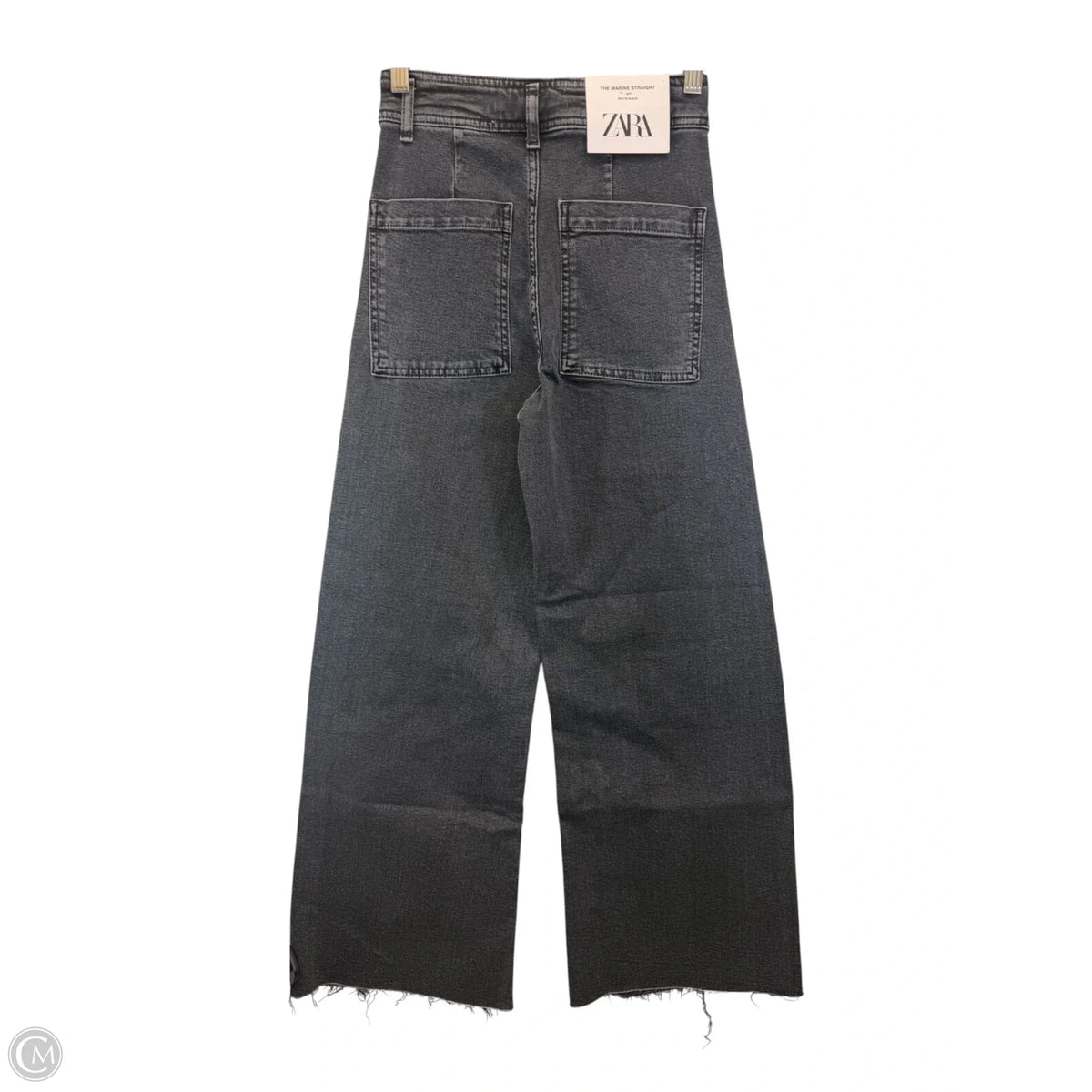 Jeans Straight By Zara In Grey Denim, Size: 2