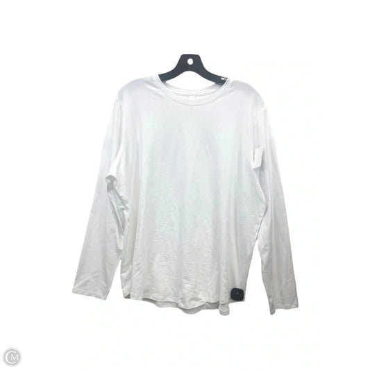 Athletic Top Long Sleeve Crewneck By Lululemon In White, Size: 16