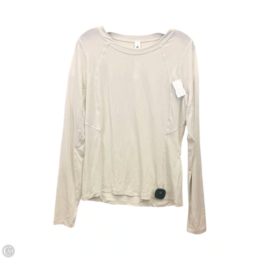 Athletic Top Long Sleeve Crewneck By Lululemon In Cream, Size: 14