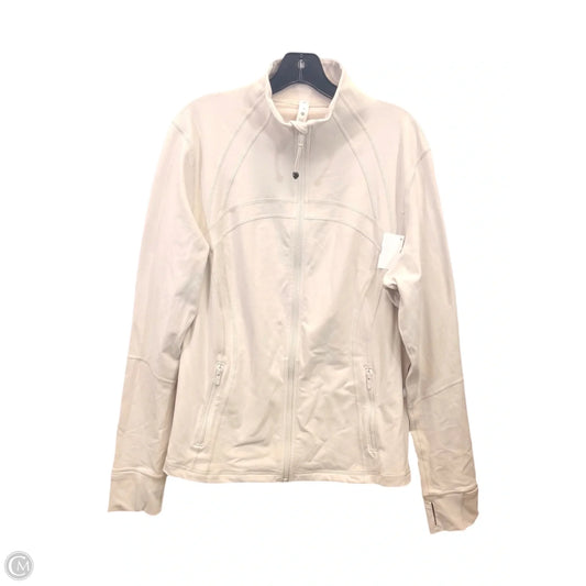 Athletic Jacket By Lululemon In Cream, Size: 18