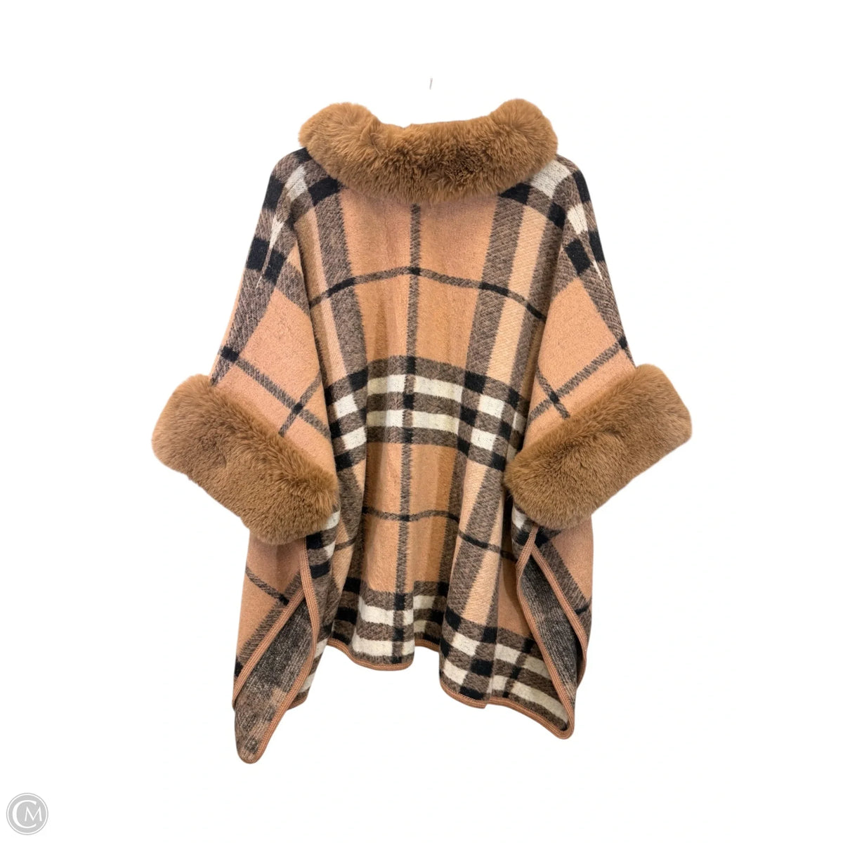 Poncho By Seven Islands In Plaid Pattern, Size: Osfm