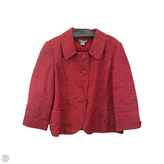 Blazer By Ann Taylor In Red & White, Size: Xl