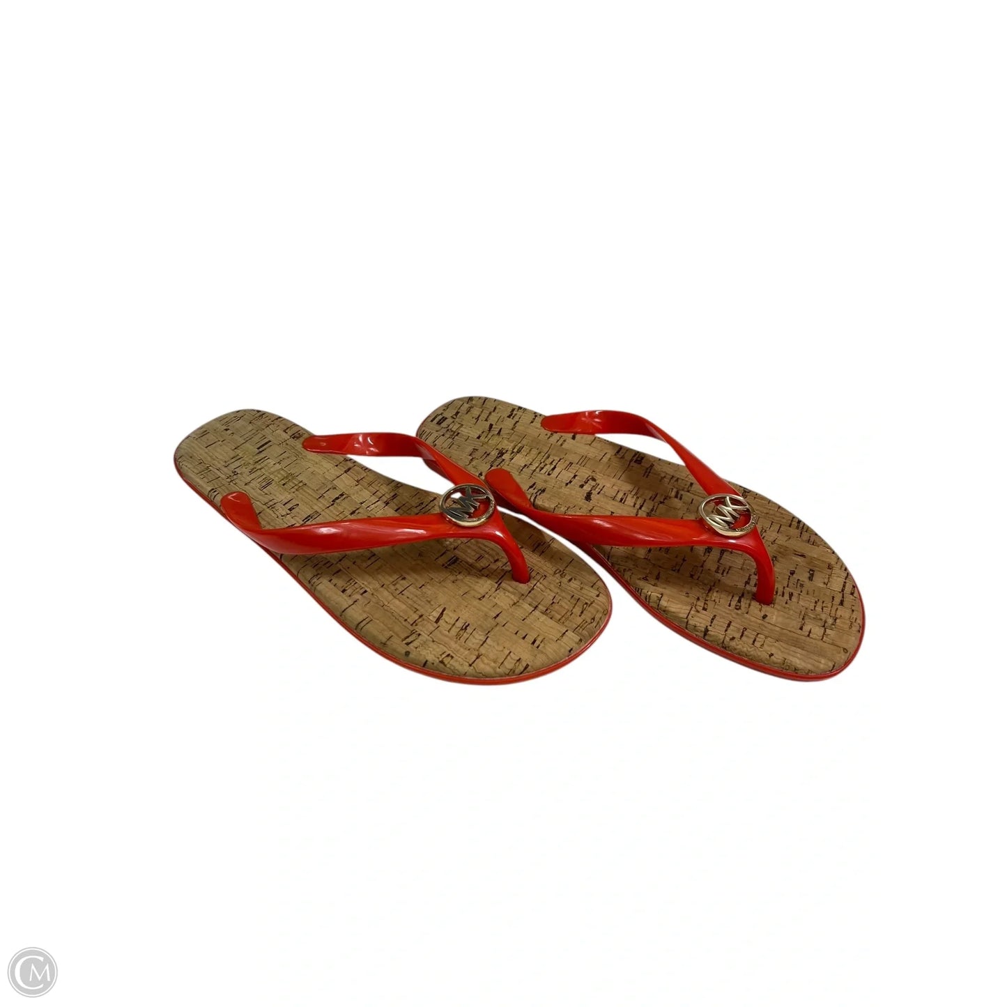 Sandals Flip Flops By Michael Kors In Orange, Size: 7.5