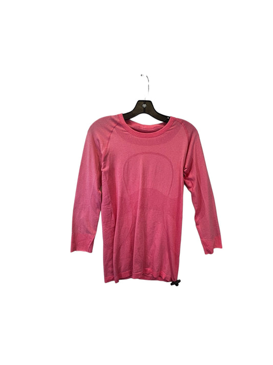 Pink Athletic Top Long Sleeve Crewneck Lululemon, Size 6