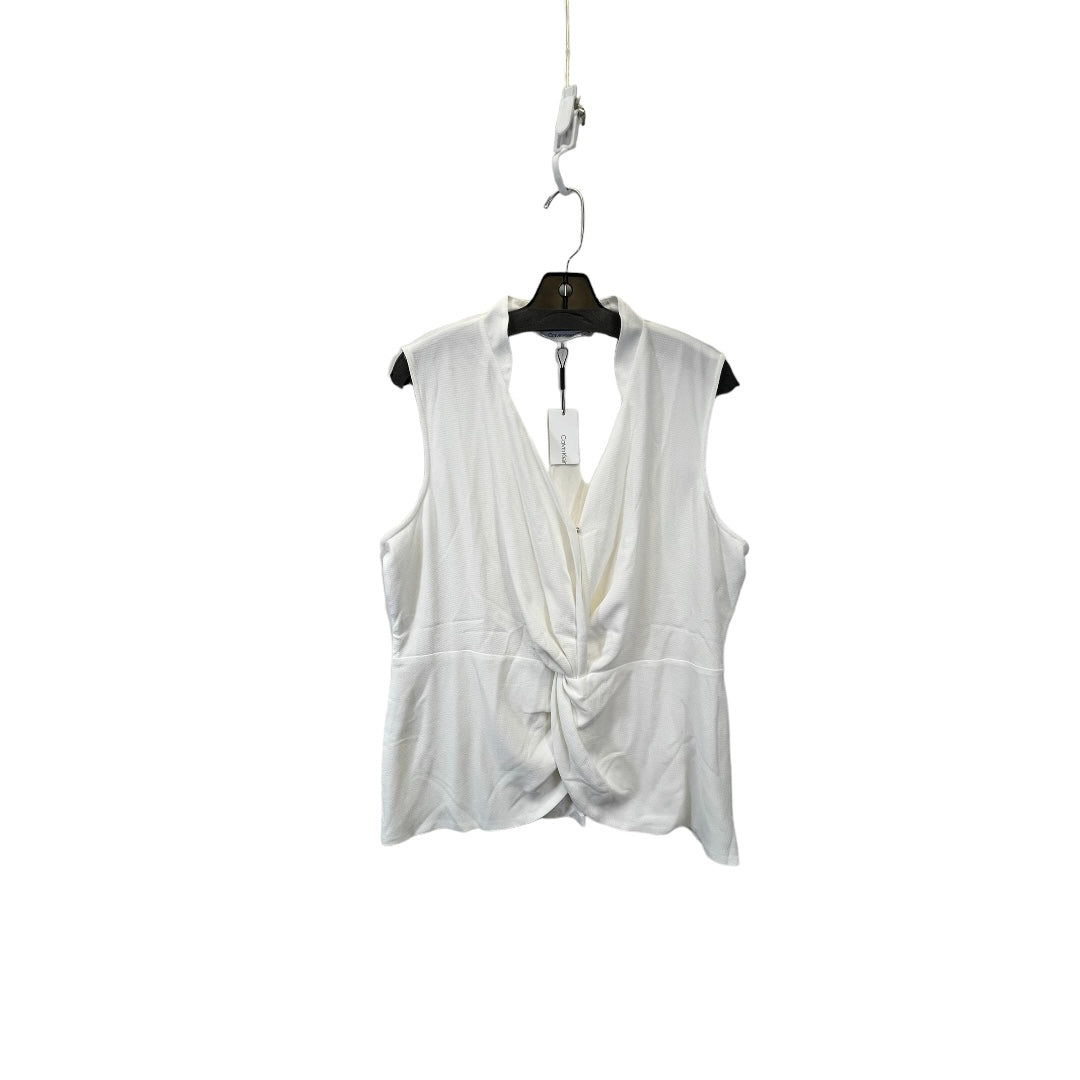 Cream Top Sleeveless Calvin Klein, Size Xl