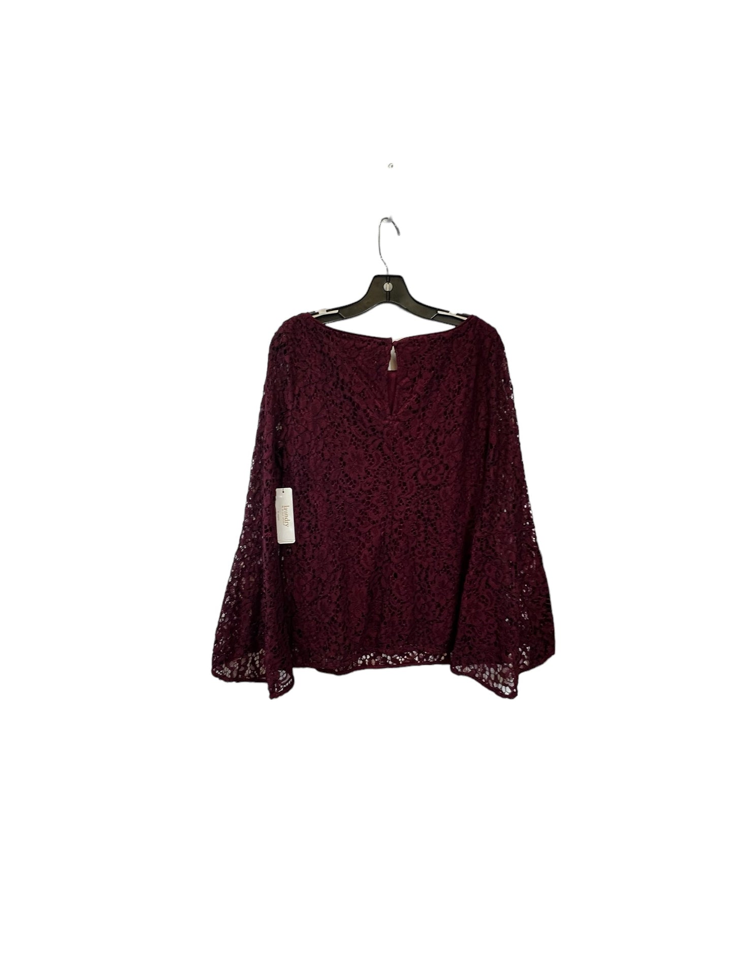 Purple & Red Top Long Sleeve Laundry, Size M