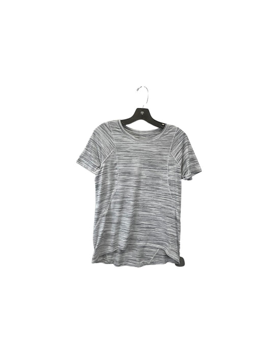 Grey & White Athletic Top Short Sleeve Lululemon, Size S