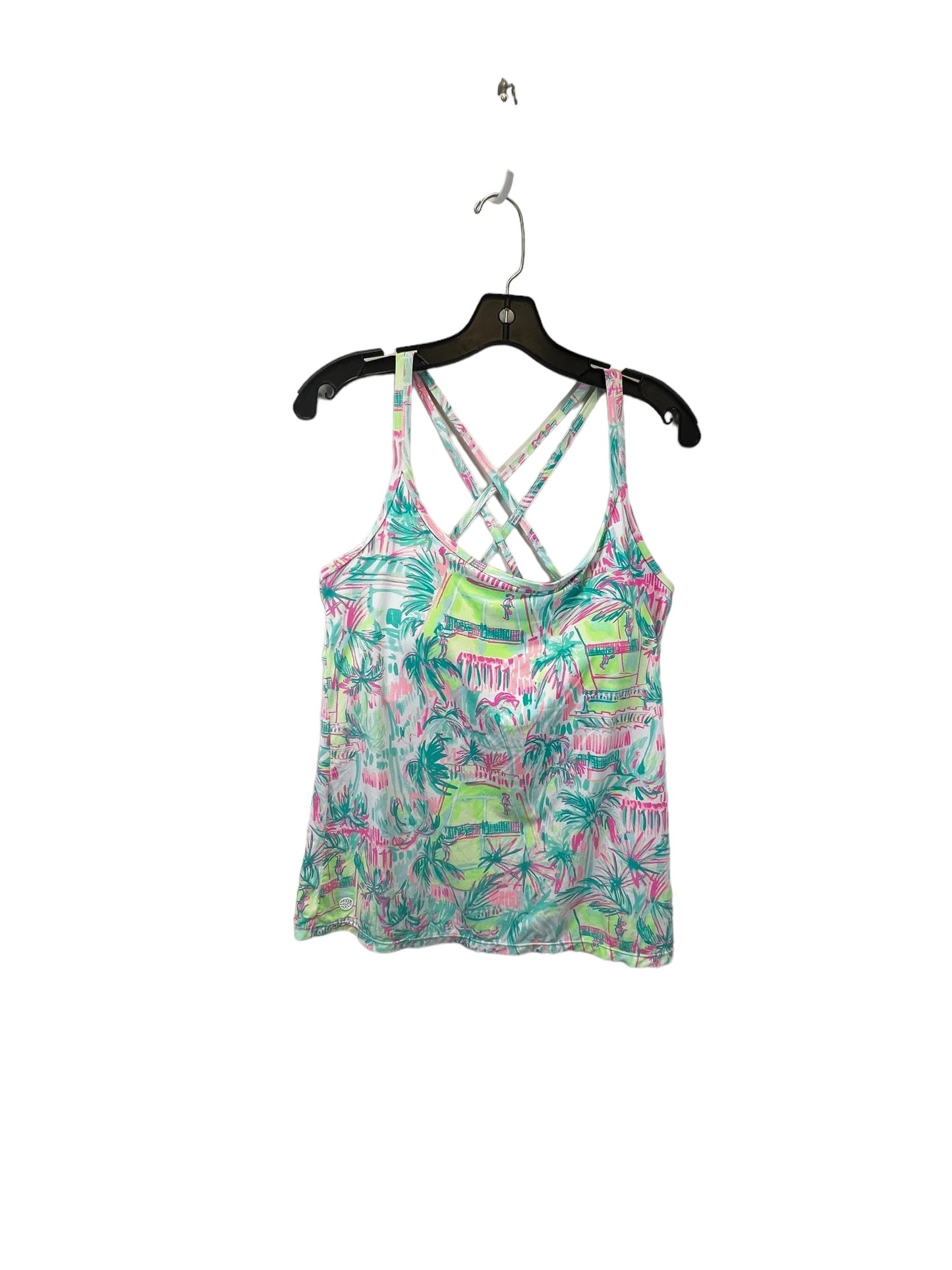 Green & Pink Athletic Tank Top Lilly Pulitzer, Size L