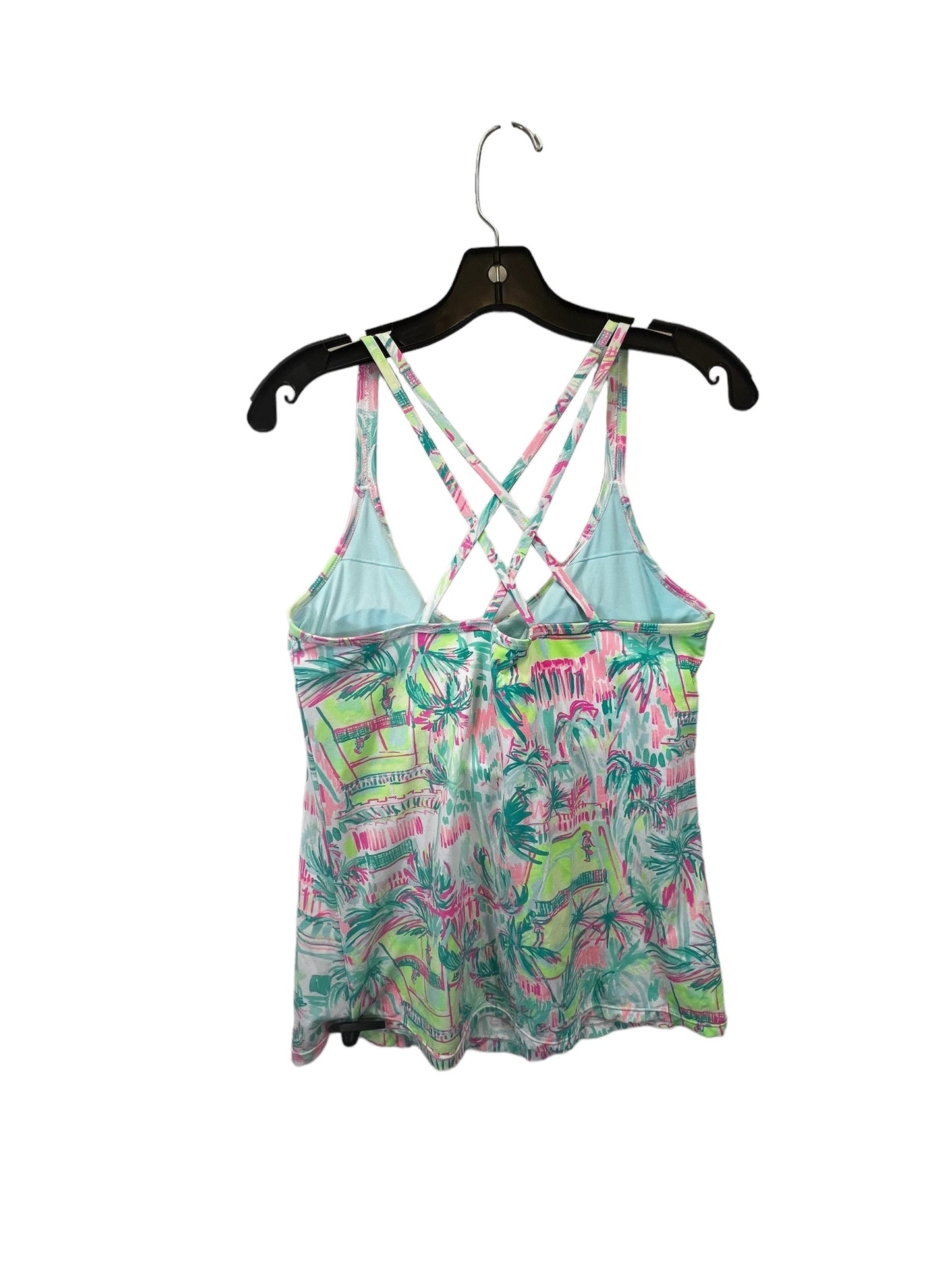 Green & Pink Athletic Tank Top Lilly Pulitzer, Size L