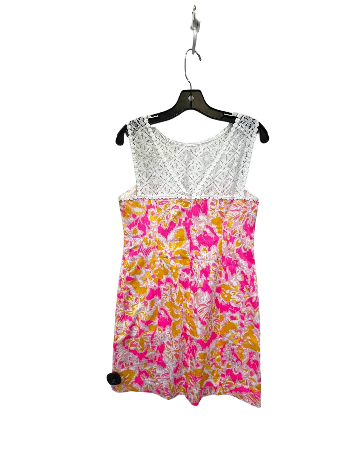 Pink & Yellow Dress Casual Midi Lilly Pulitzer, Size 4