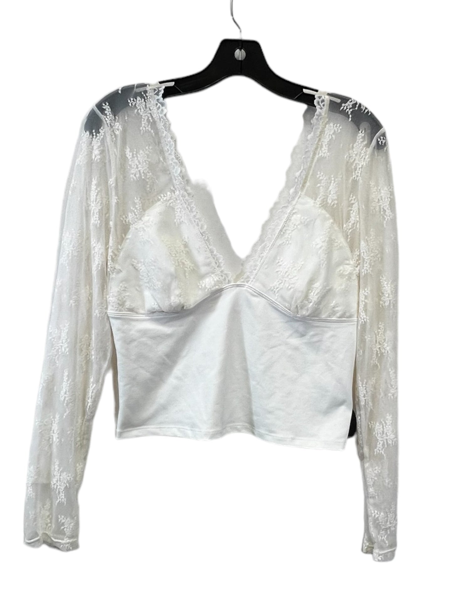 Cream Top Long Sleeve Free People, Size L