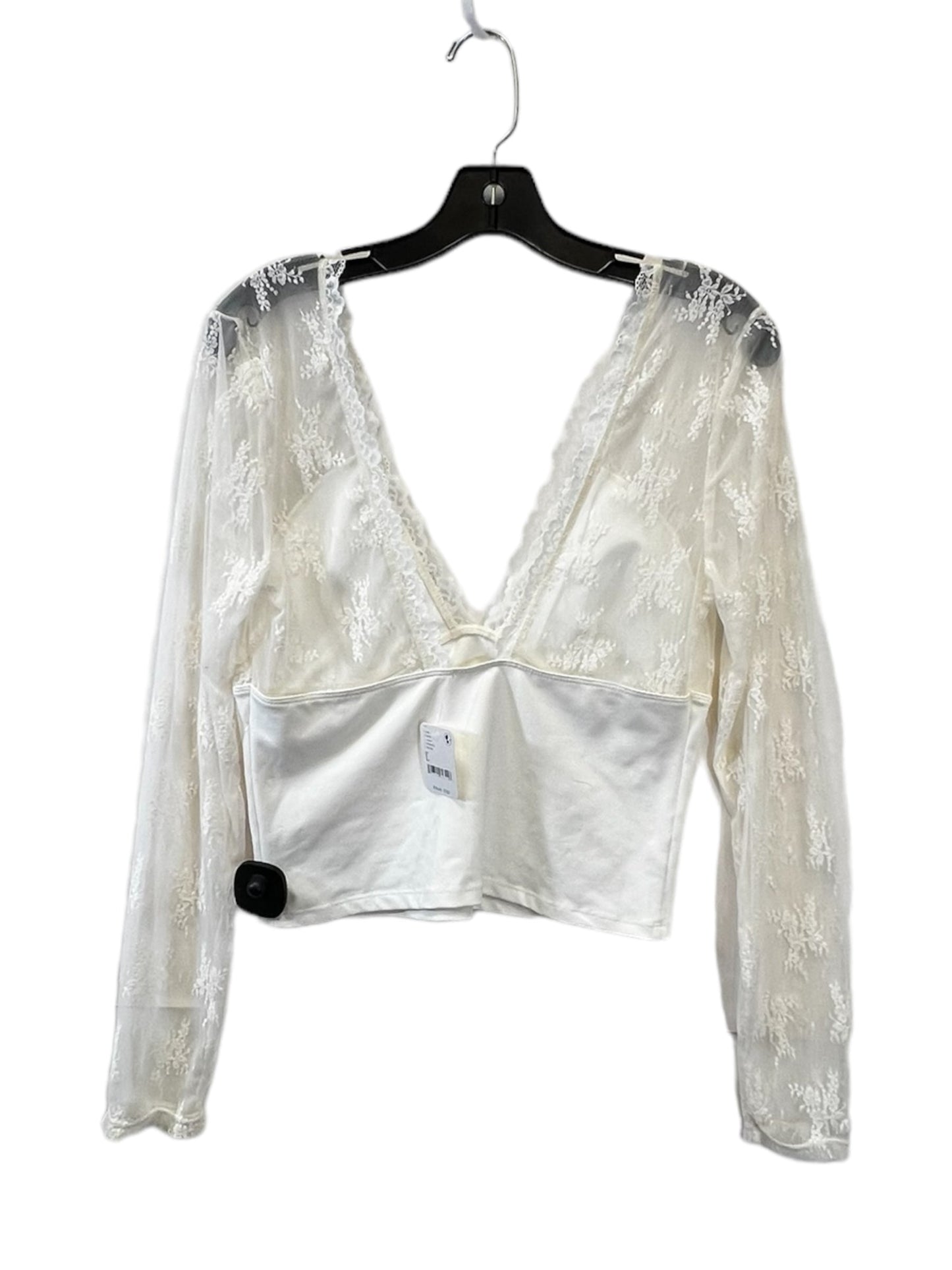Cream Top Long Sleeve Free People, Size L