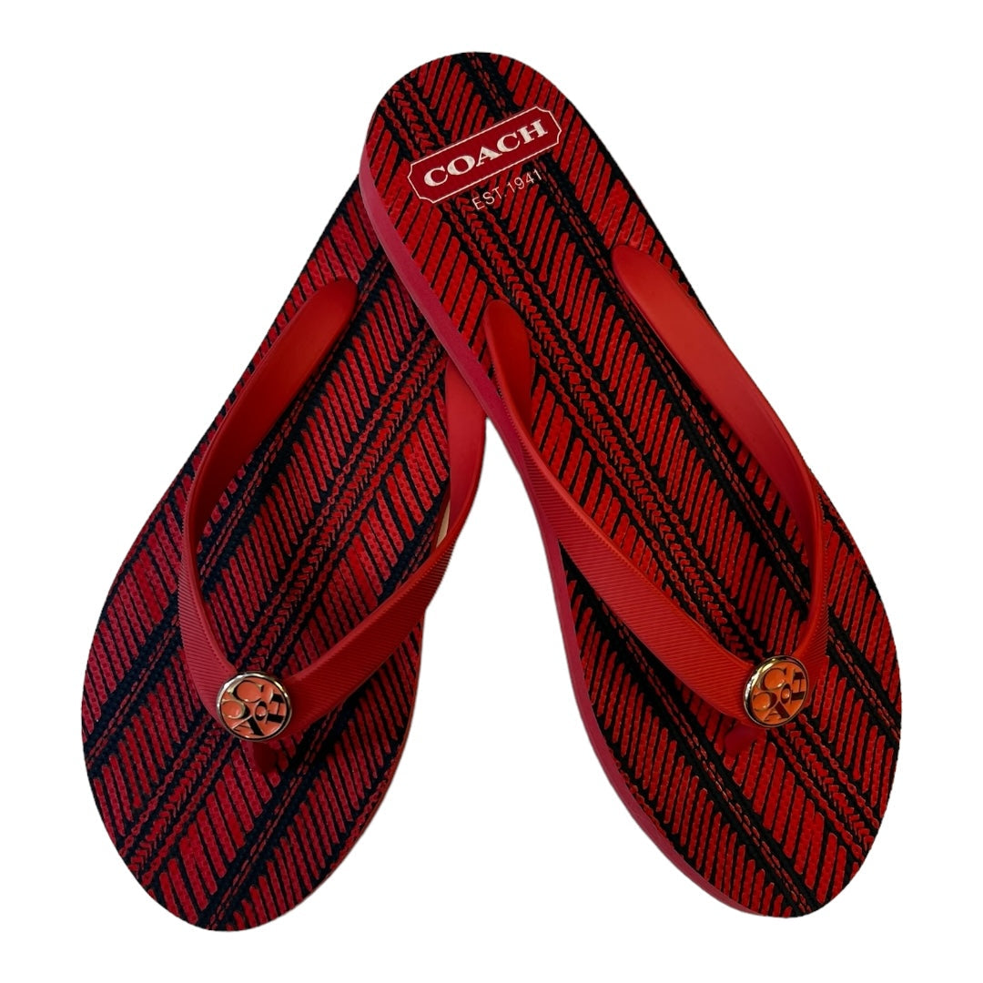 Sandals Flip Flops By Coach  Size: 9.5