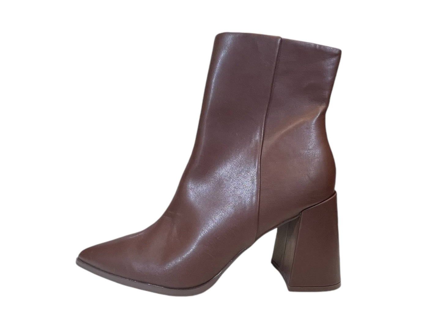 Boots Mid-calf Flats By Clothes Mentor In Brown, Size: 10