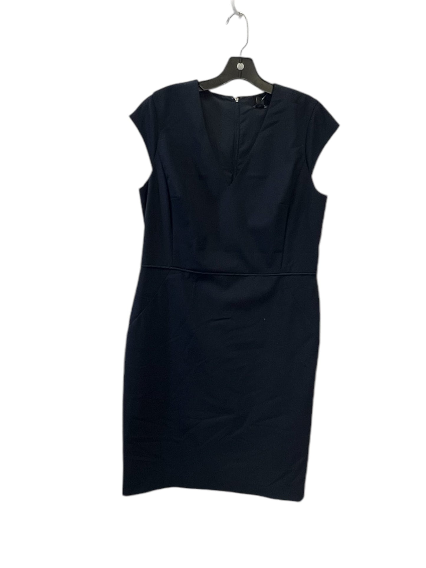 Dress Casual Midi By Ann Taylor In Navy, Size: 12petite