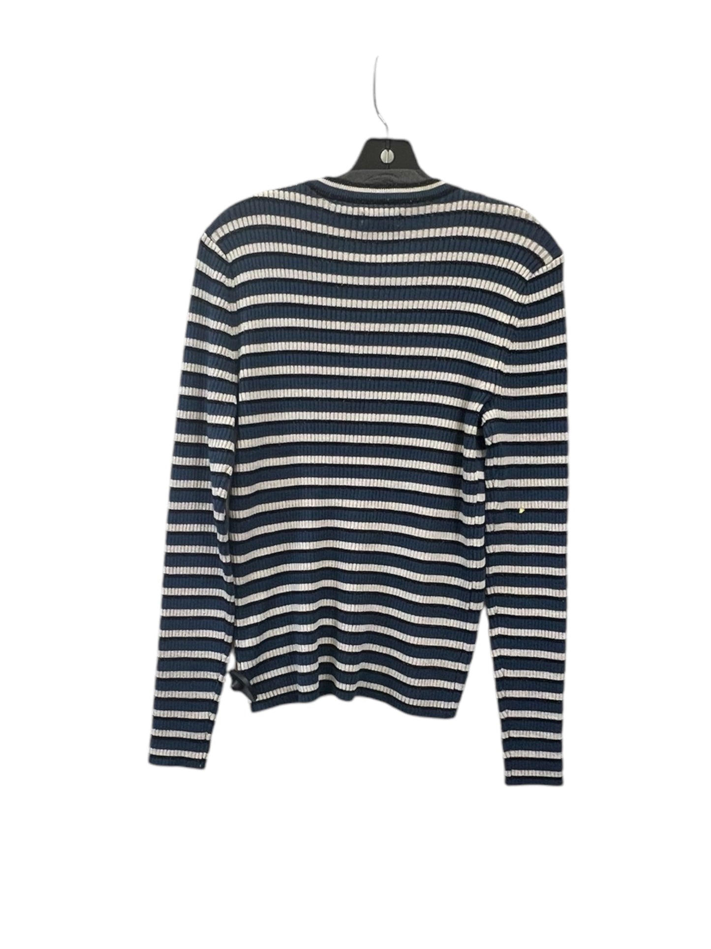 Sweater By Nine West In Black & Blue, Size: L