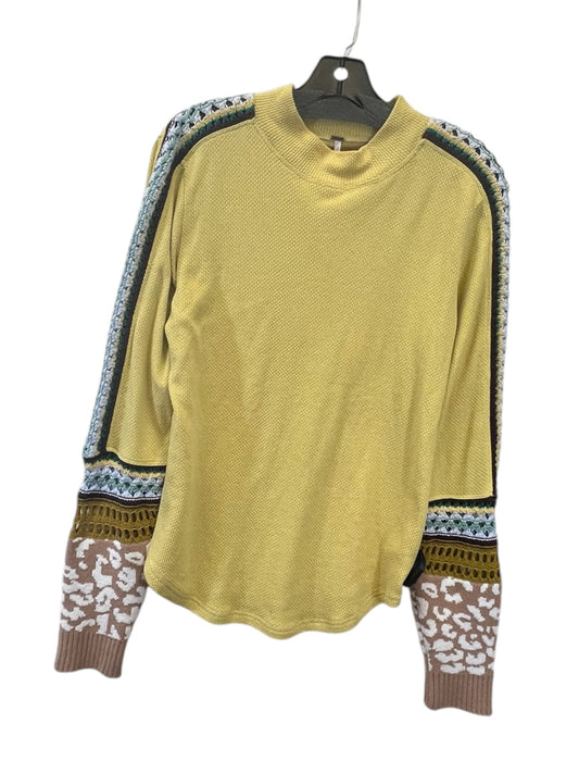 Sweater By Free People In Yellow, Size: Xs