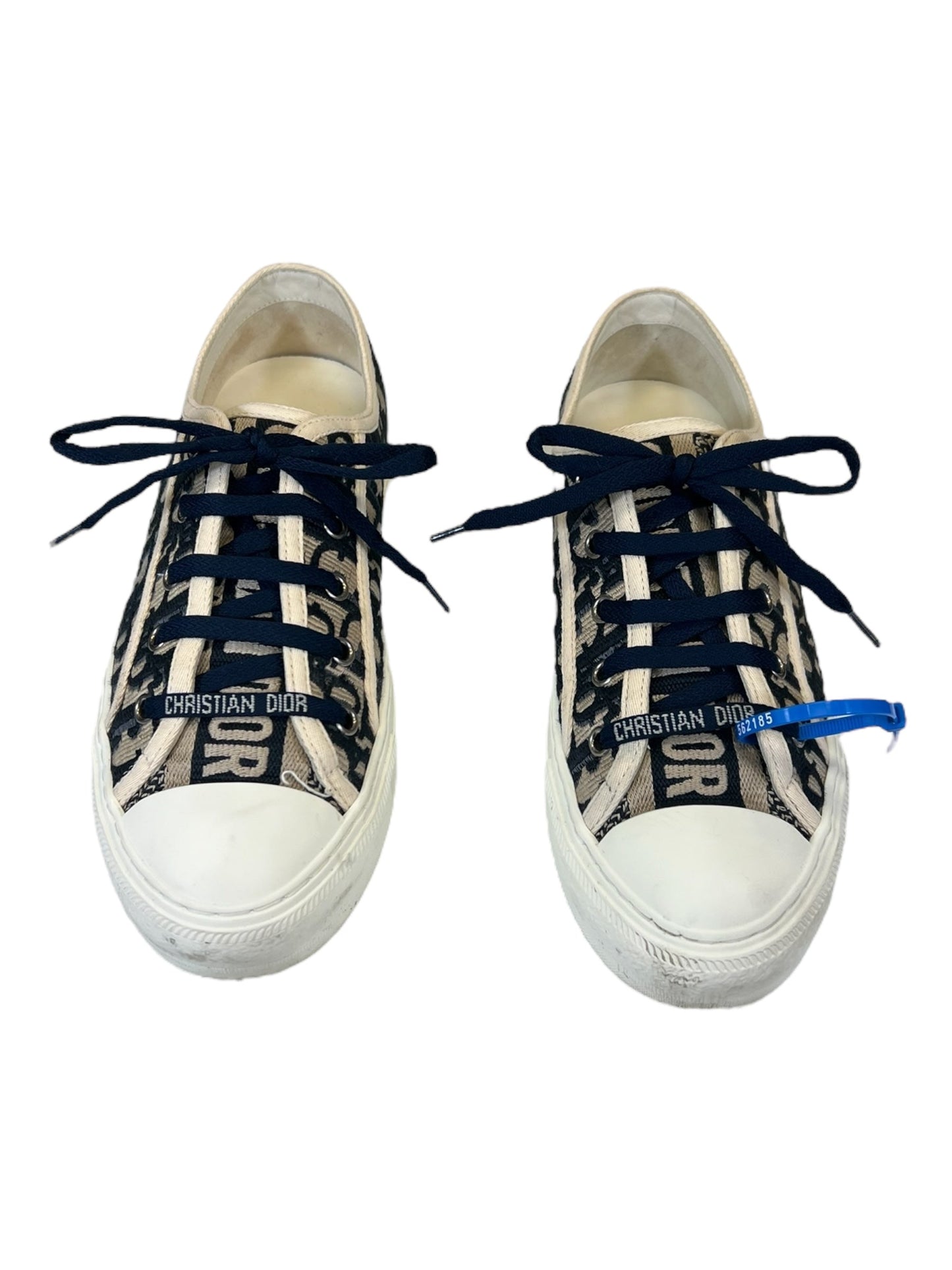 Shoes Luxury Designer By Dior In Blue & Cream