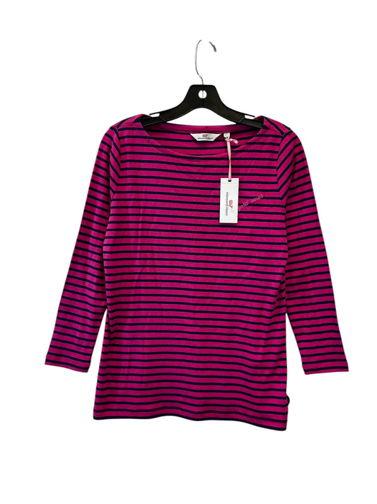 Top Long Sleeve By Vineyard Vines In Blue & Pink, Size: M