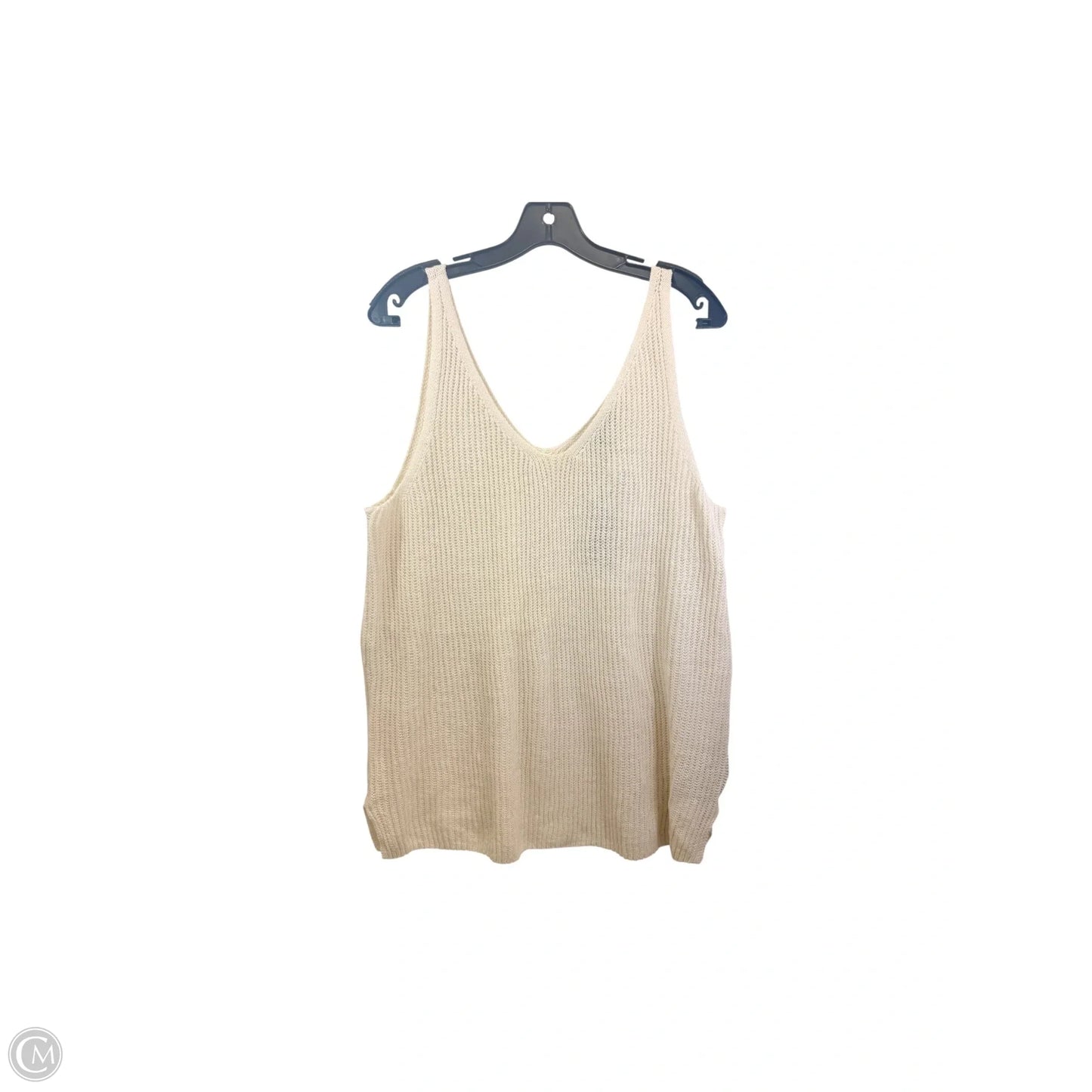 Top Sleeveless By Banana Republic In Cream, Size: L