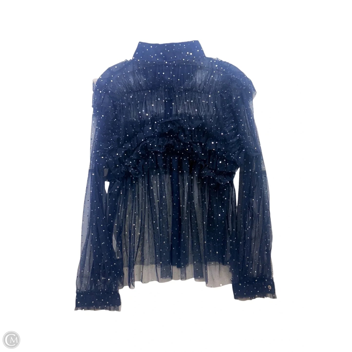 Top 2pc Long Sleeve By Denimland In Navy, Size: L