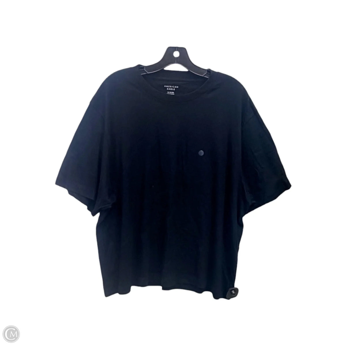 Top Short Sleeve Basic By American Eagle In Black, Size: Xl