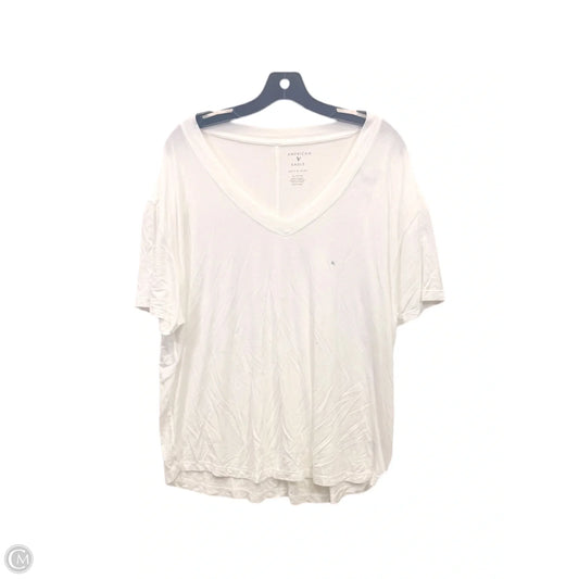 Top Short Sleeve Basic By American Eagle In White, Size: Xl
