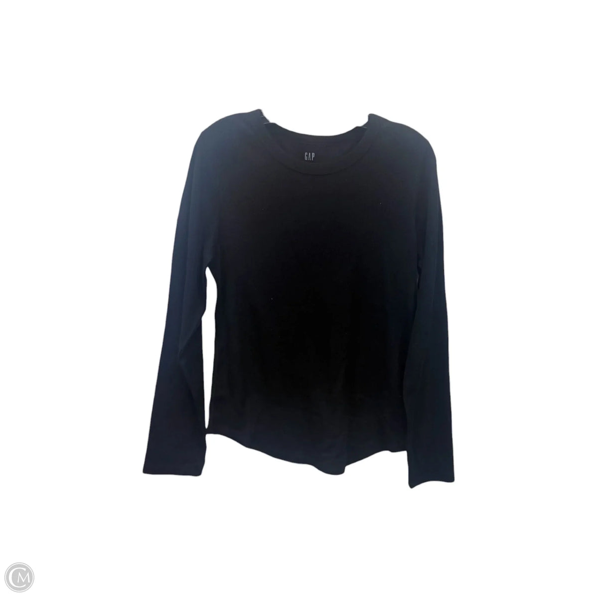Top Long Sleeve Basic By Gap In Black, Size: L