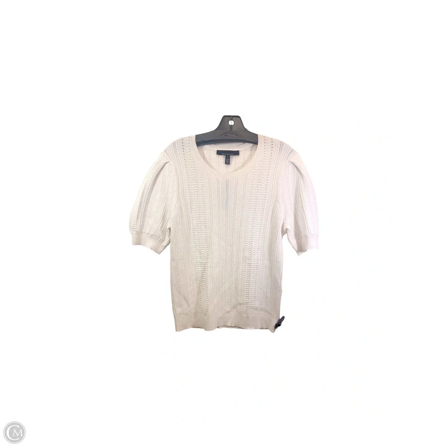 Top Short Sleeve By White House Black Market In White, Size: L