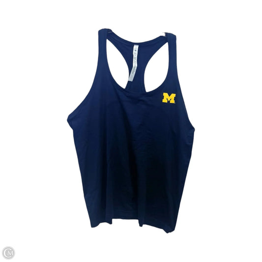 Athletic Tank Top By Lululemon In Blue & Yellow, Size: 16