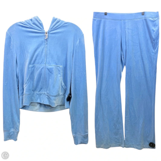 Pants Set 2pc By Juicy Couture In Blue, Size: L