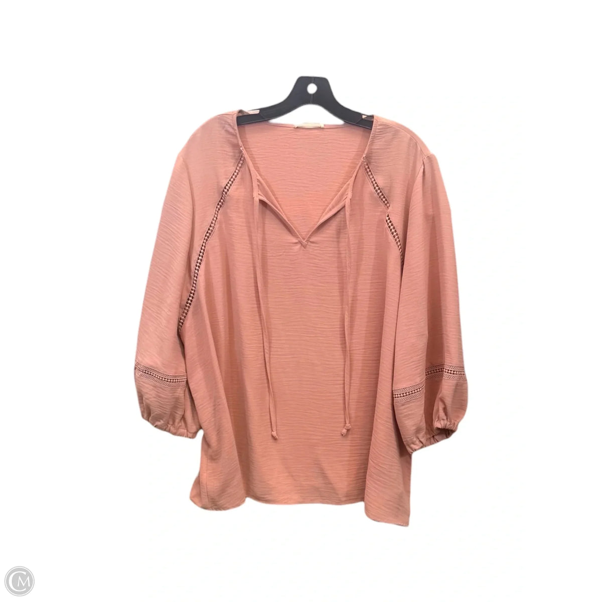 Top Long Sleeve By Como Blu In Pink, Size: 2x