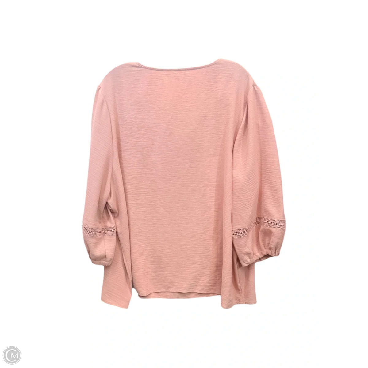Top Long Sleeve By Como Blu In Pink, Size: 2x