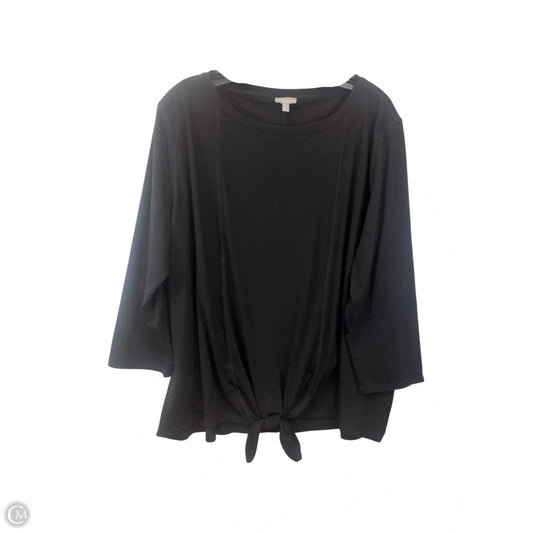 Top Long Sleeve By Clothes Mentor In Black, Size: 2x