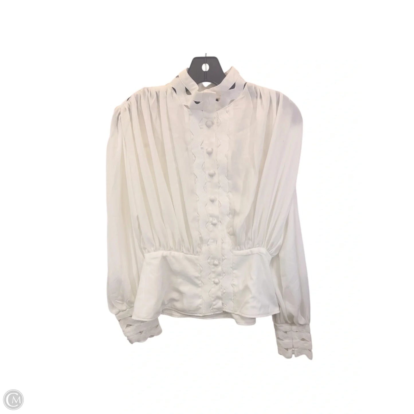 Top Long Sleeve By Gracia In White, Size: S