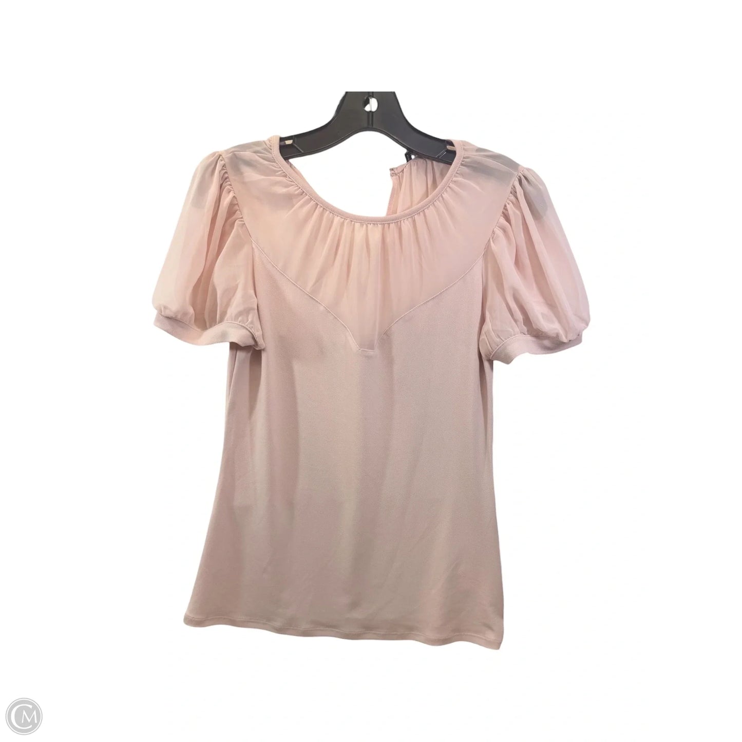 Top Short Sleeve By Express In Pink, Size: M