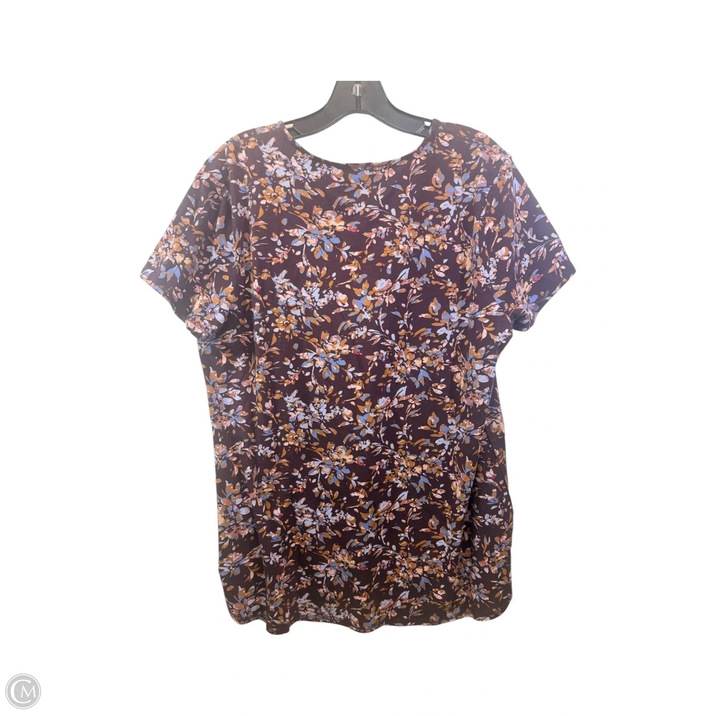 Top Short Sleeve By J. Jill In Brown, Size: L
